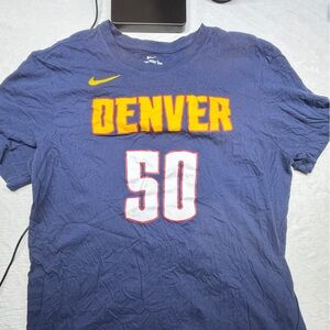 Nike Nuggets Aaron Gordon Navy Tee with White Logo